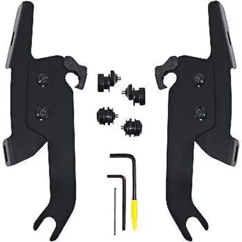 Memphis Shades Black Trigger Lock Fats/Slim Windshield Mount Kit for 18-21 FLSL