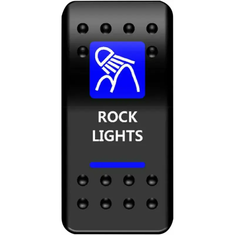 Moose Utility Division Offroad UTV SXS LED Rocker Switch Blue Rock Light