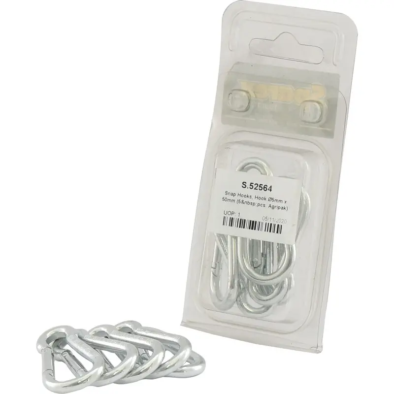 Snap Hook, Hook 5mm x 50mm | Sparex Part No.S.52564