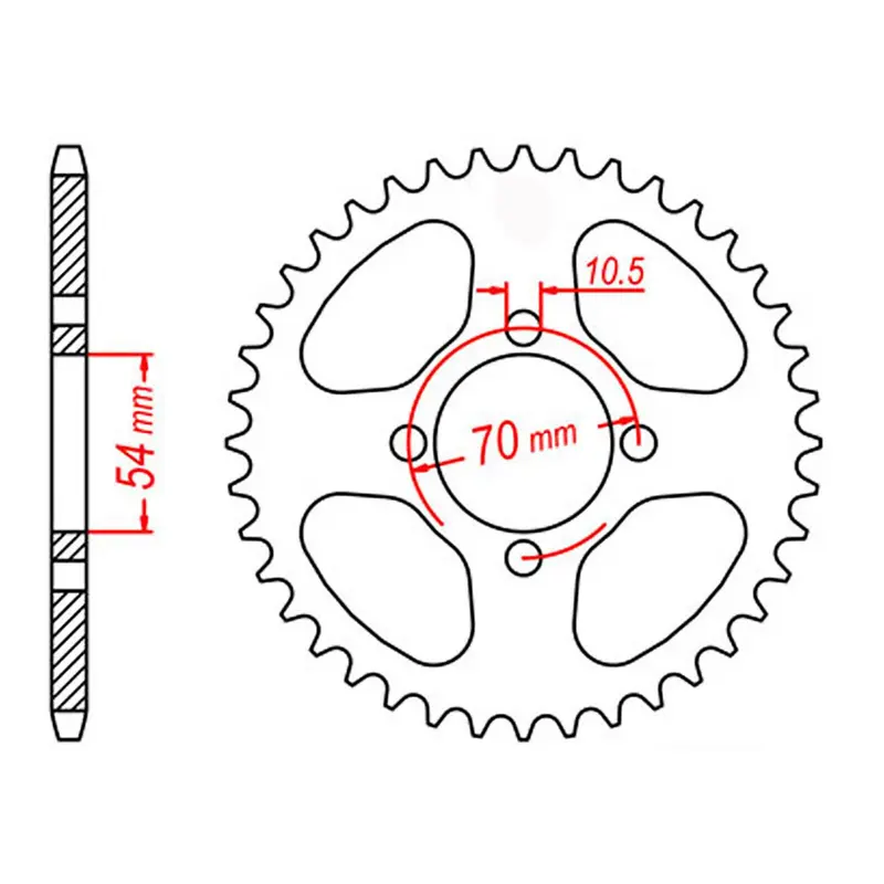MTX 1206 Steel Rear Sprocket #428