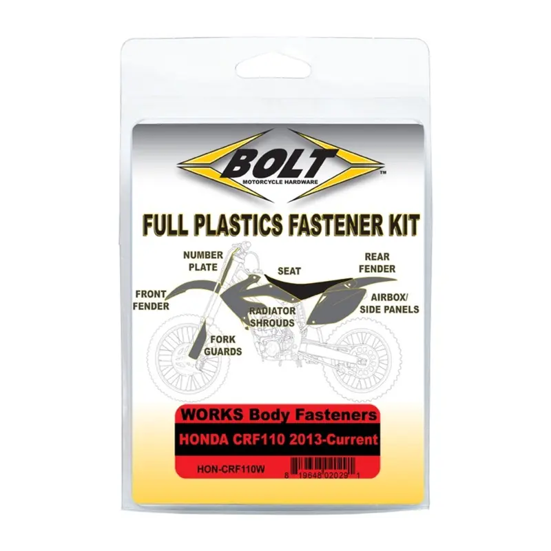 Bolt Body Work Fastener Kit Honda CRF110 '13-Current (Works Kit)