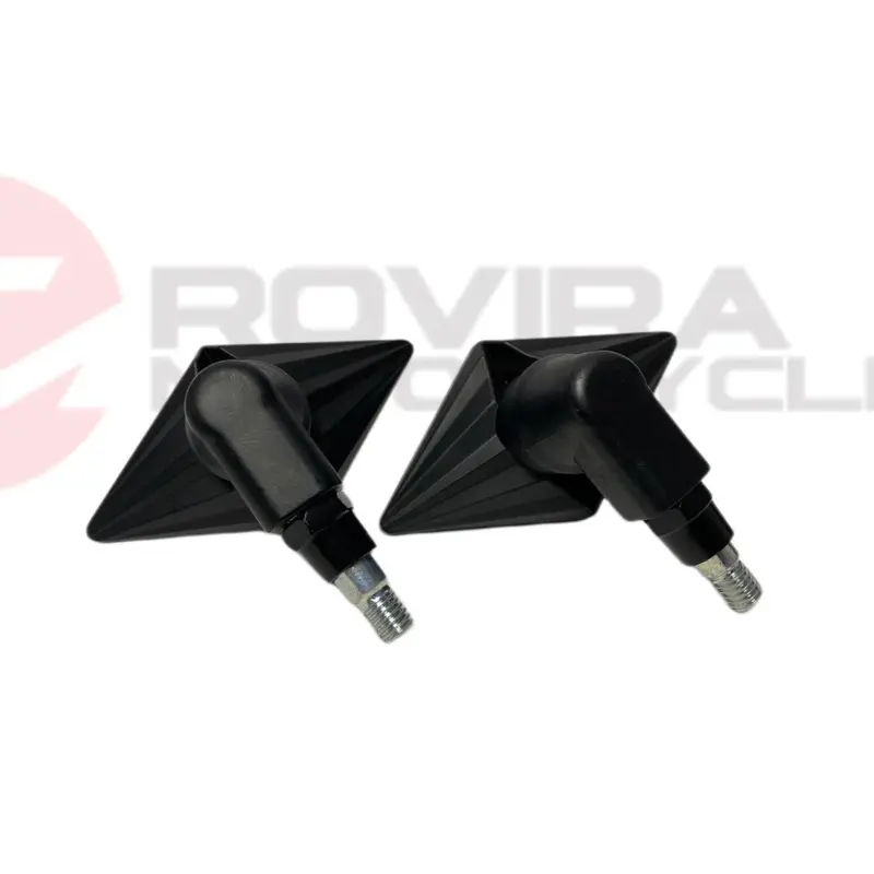Vento small diamond motorcycle mirrors (Black)
