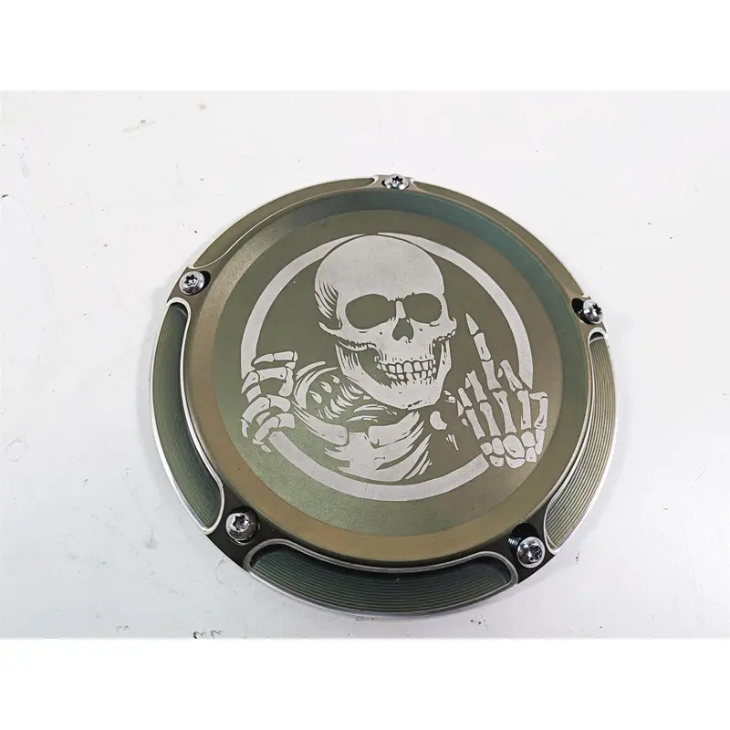 2009 Harley Softail FLSTSB Cross Bones Skull Middle Finger Skeleton Derby Cover