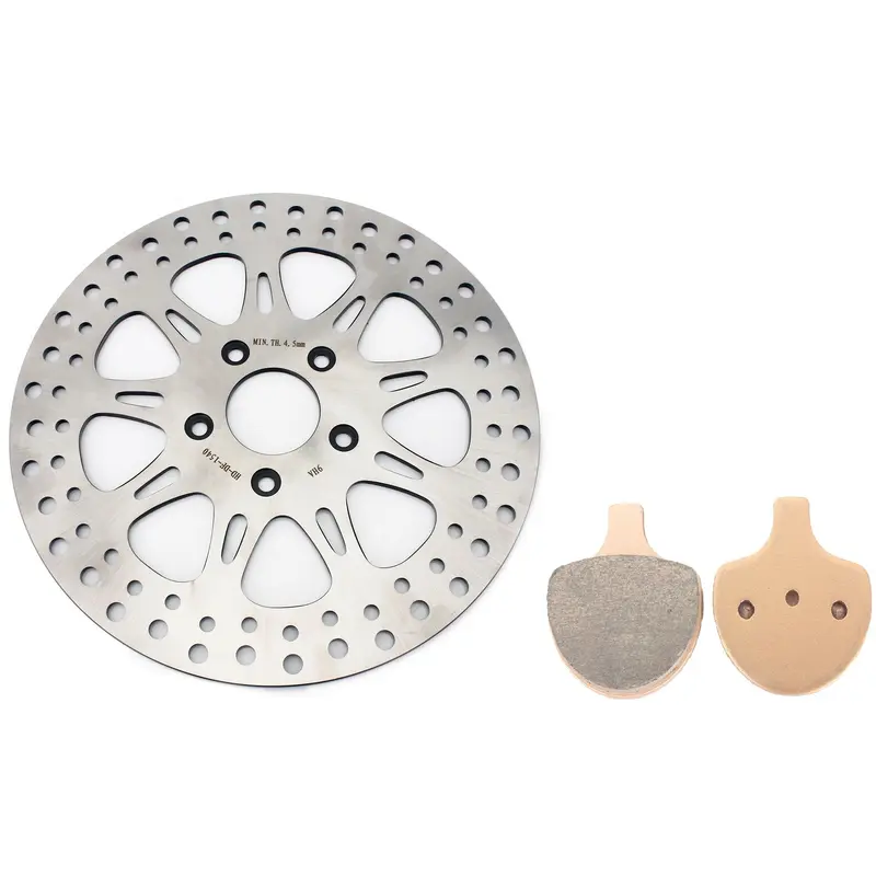 Front Brake Disc Rotor With Pads For Harley Davidson Softail FXSTC Custom 1985-1986