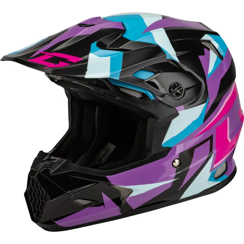 Mx 96 Splinter Helmet Black/Purple/Blue Xs