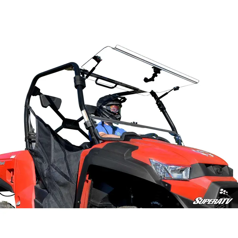 SuperATV Kymco UXV 450 Scratch Resistant Flip Windshield