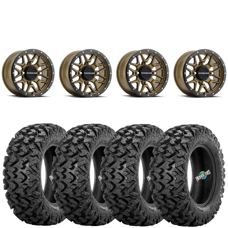 Raceline A94BZ Krank Bronze 4/110 4+3 wheels mounted on Sedona Rip Saw RT