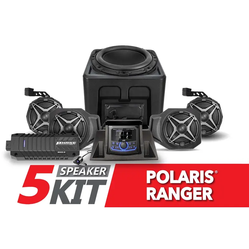 2018-2024 Polaris Ranger XP1000 A-Spec SSV Works 5-Speaker Audio System w/JVC