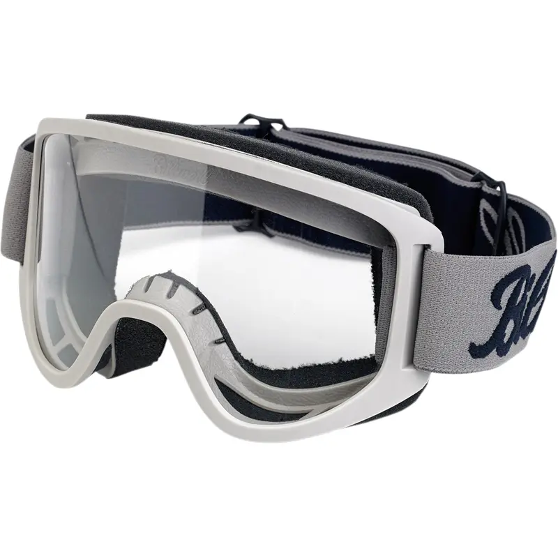 BILTWELL Moto 2.0 Goggle - Script - Titanium - Clear Lens 2101-5301-013