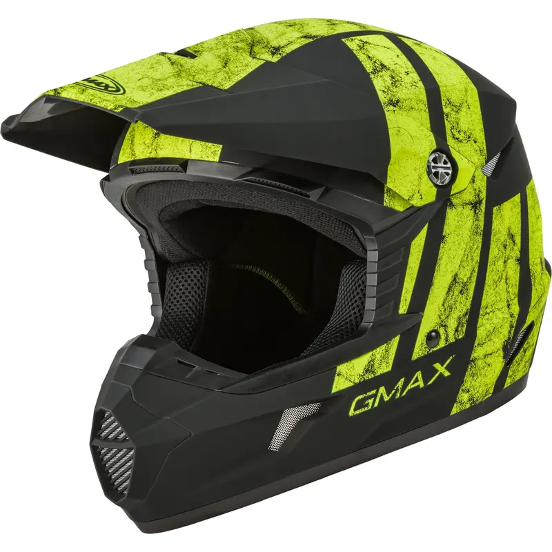 GMAX MX-46 OFF-ROAD DOMINANT HELMET MATTE BLACK/HI-VIS SM G3464744