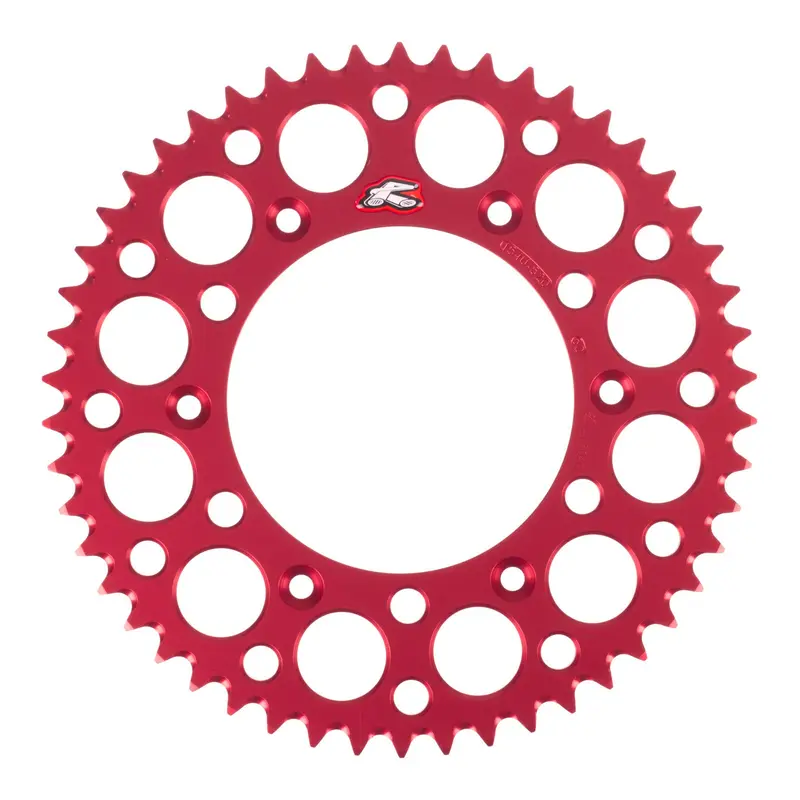 Renthal Sprocket Rear Red 50T Alloy 7075 T6 Grooved