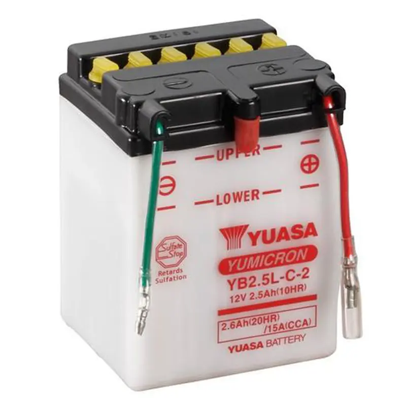 YB2.5L-C DG Battery with 0.24ltr acid pack Yuasa (YB25LCPK)