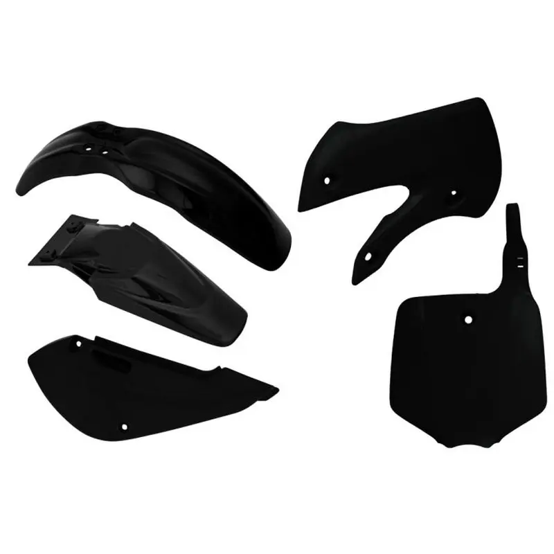 PLASTICS KIT RTECH 5 PIECE BLACK KAWASAKI KX65 01-ON
