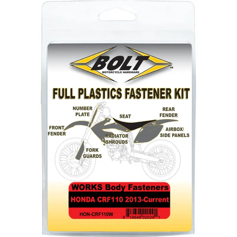 Bolt Body Work Fastener Kit | HON-CRF110W