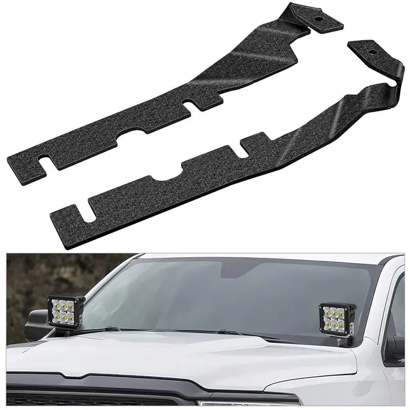Ditch Light Hood Hinges Mounts For 2009-2018 Dodge RAM 1500 2500 3500