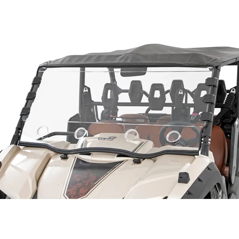 Rough Country - Vented Full Windshield - Scratch Resistant | Yamaha Viking 700