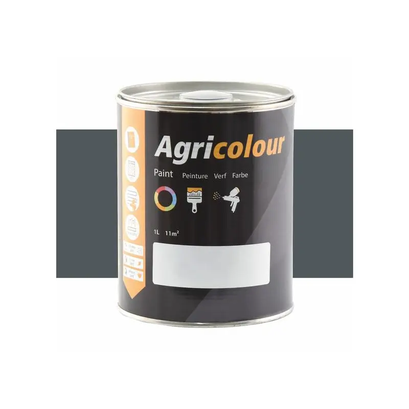 Agricolour - Traffic Grey Gloss Paint 1L Tin - Sparex Part No. S.87043