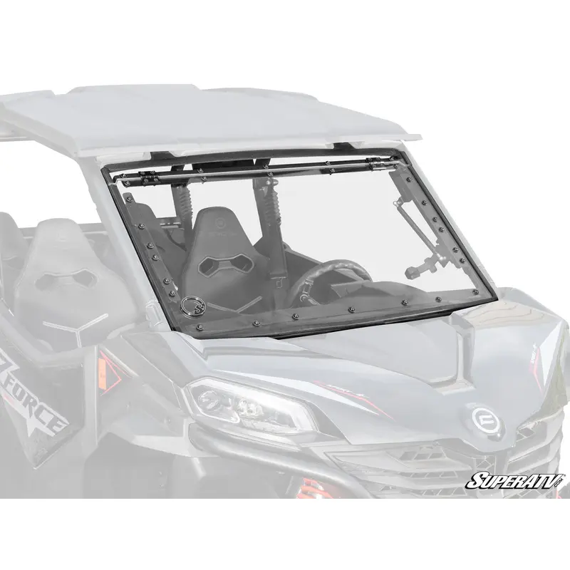 SuperATV CFMOTO Zforce 800 Scratch-Resistant Flip Windshield
