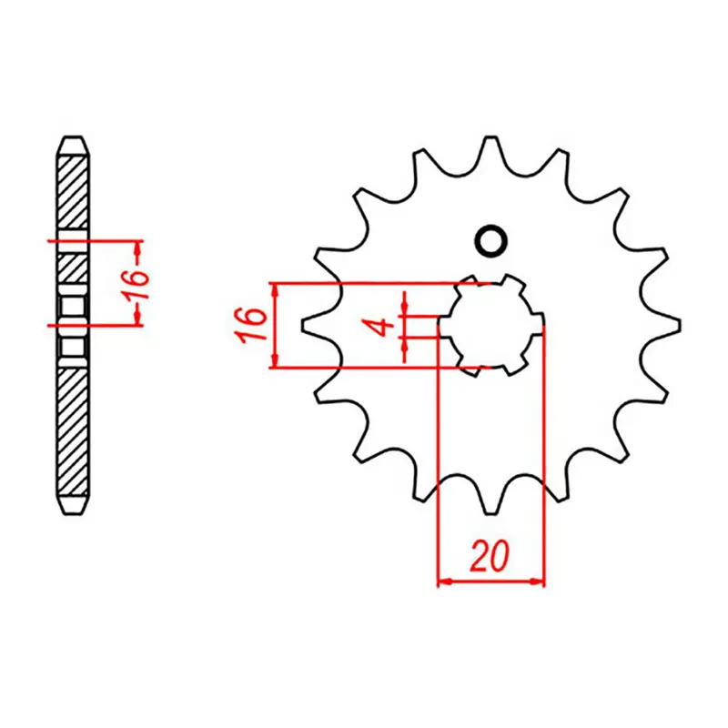 MTX 546 Steel Front Sprocket #420 (10-517)