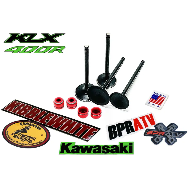 08-20 Kawasaki KLX450R KLX 450R Kibblewhite Head Intake Exhaust Valves RED Seals