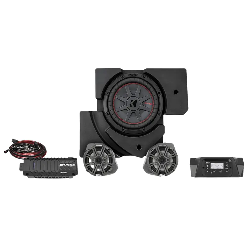 Complete Kicker 5-Speaker Phase X Plug-and-Play System - Can-Am X3 (2017-2023)