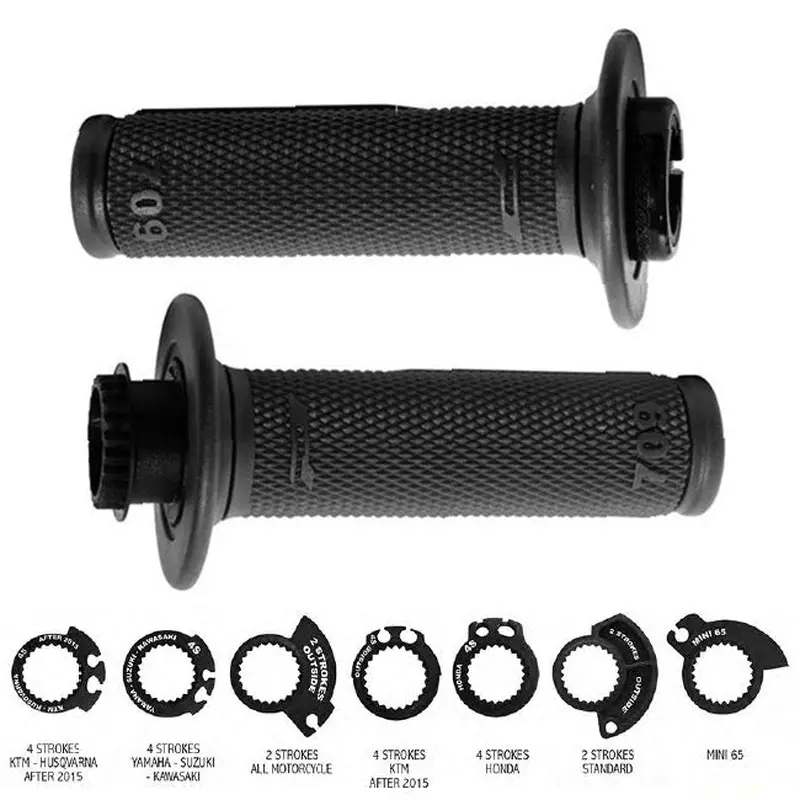 Black Lock On Grips 1/2 Waffle Progrip (PG709B)