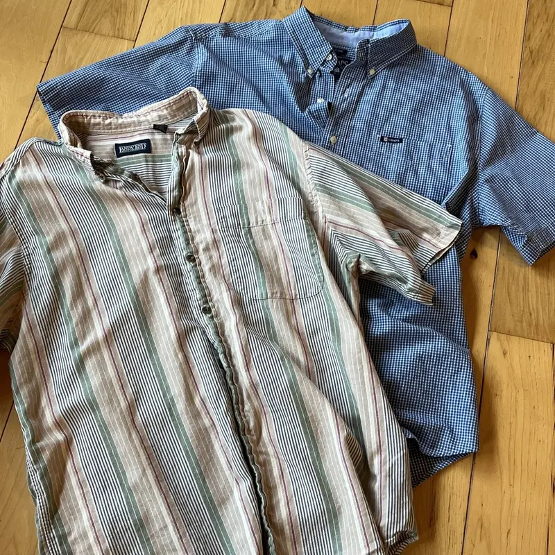 *Lot of 2 L Shirts* S/S Men's Chaps Ralph Lauren Lands End Large