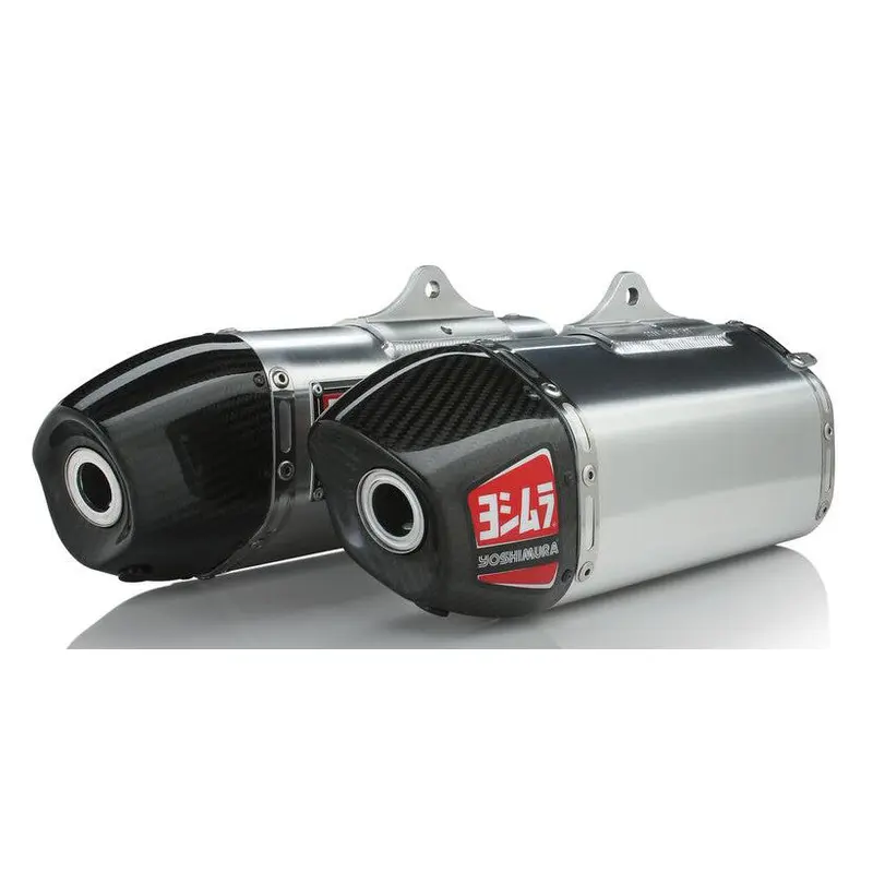 YOSHIMURA RS-9 HEADER/CANISTER/END CAP EXHAUST DUAL SLIP-ON SS-AL-CF 228422H320