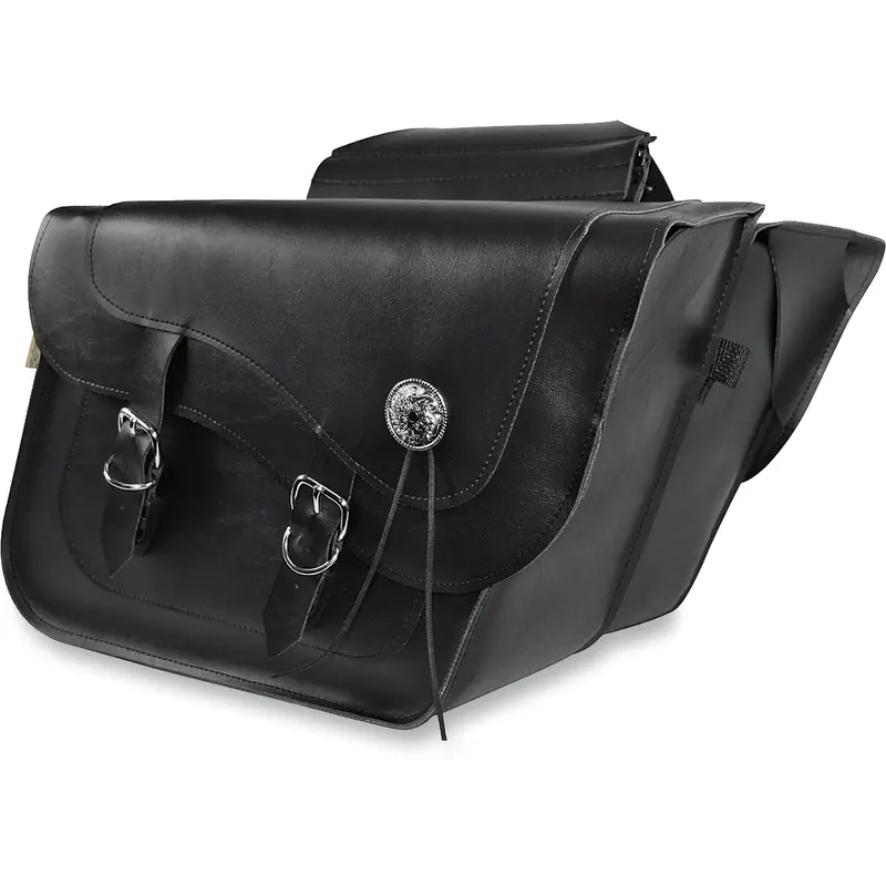 WILLIE & MAX LUGGAGE Deluxe Slant and Compact Slant Saddlebags - Black 58718-00
