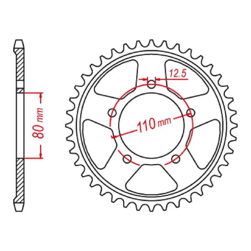 MTX 1331 Steel Rear Sprocket #525