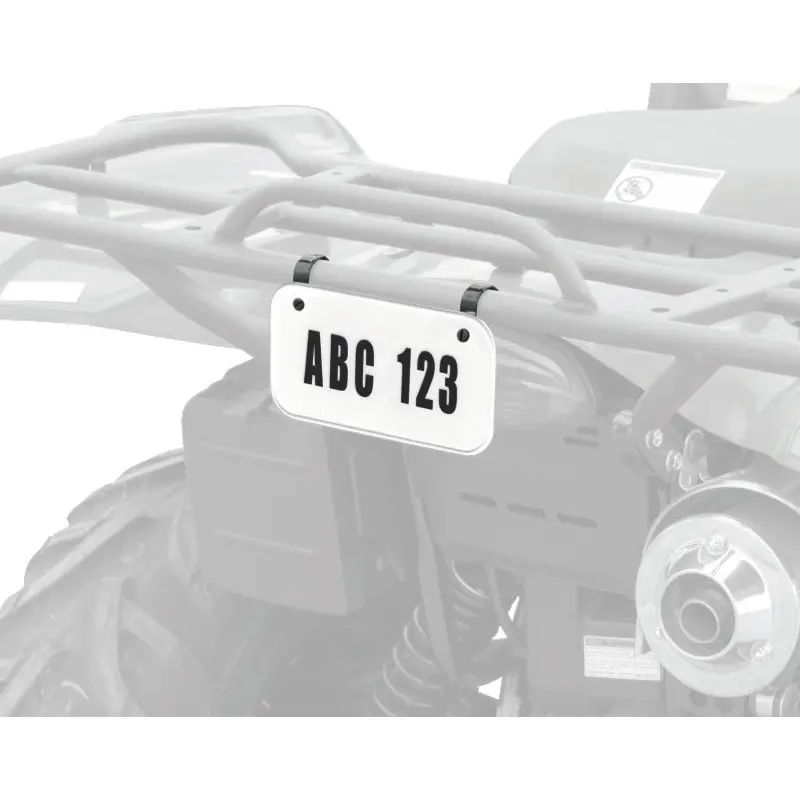 Quadboss ATV License Plate Kit - Black