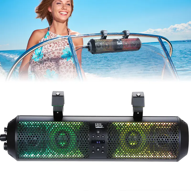 18" RGB Bluetooth Sound Bar for Boats