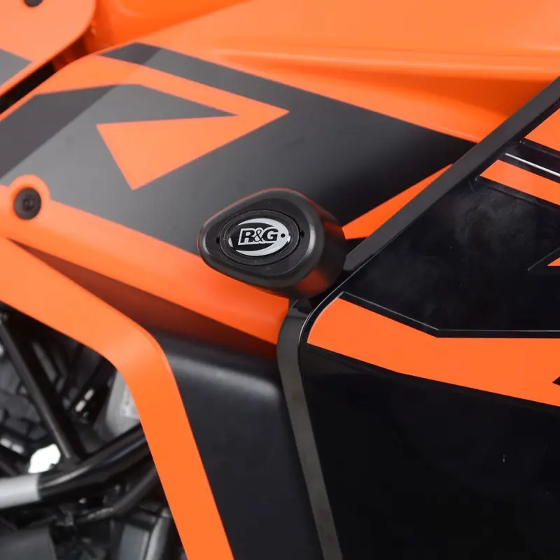 R&G Racing Black Aero Style Crash Protection Bobbins For 2022-2023 KTM 390 RC