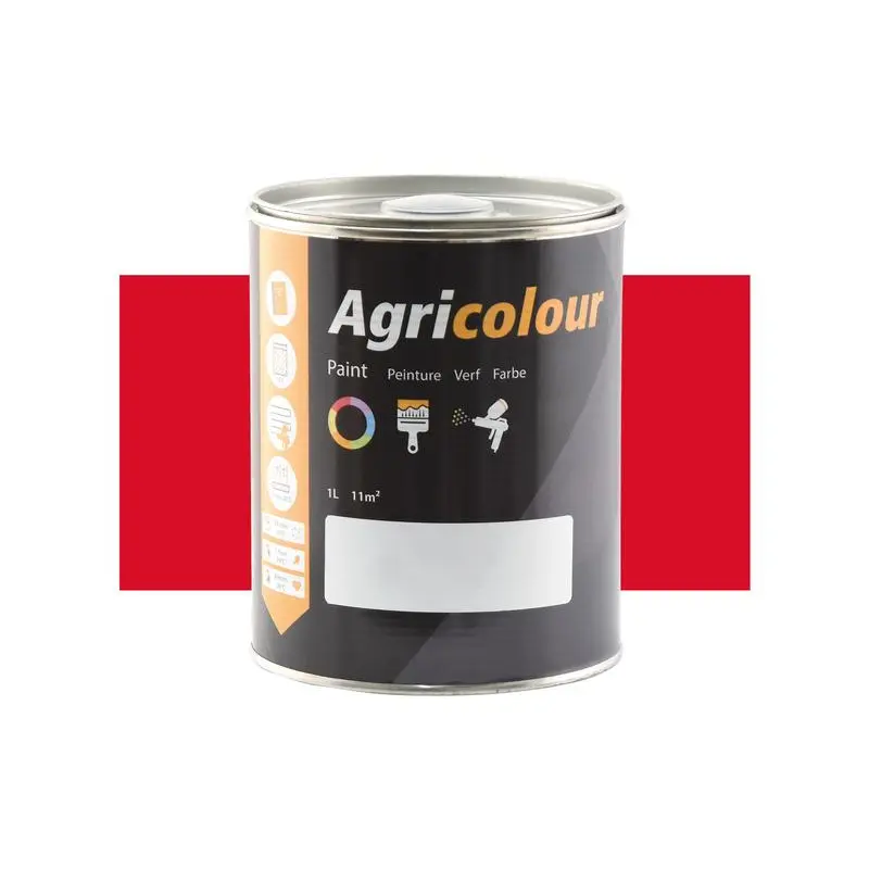 Agricolour - Red Gloss Paint 1L Tin - Sparex Part No. S.83472