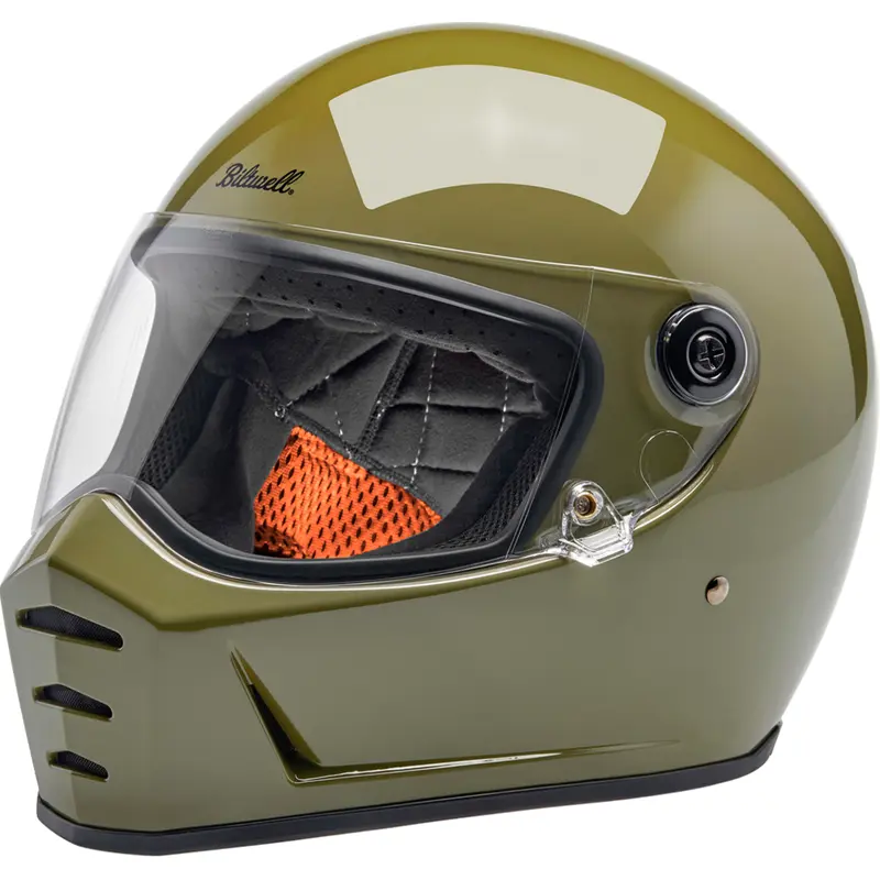 BILTWELL Lane Splitter Helmet - Gloss Olive Green - 2XL 1004-154-506