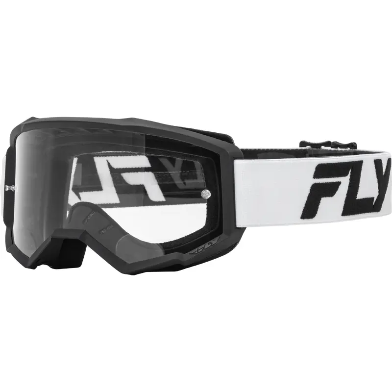Focus Goggle White/Black W/ Clear Lens