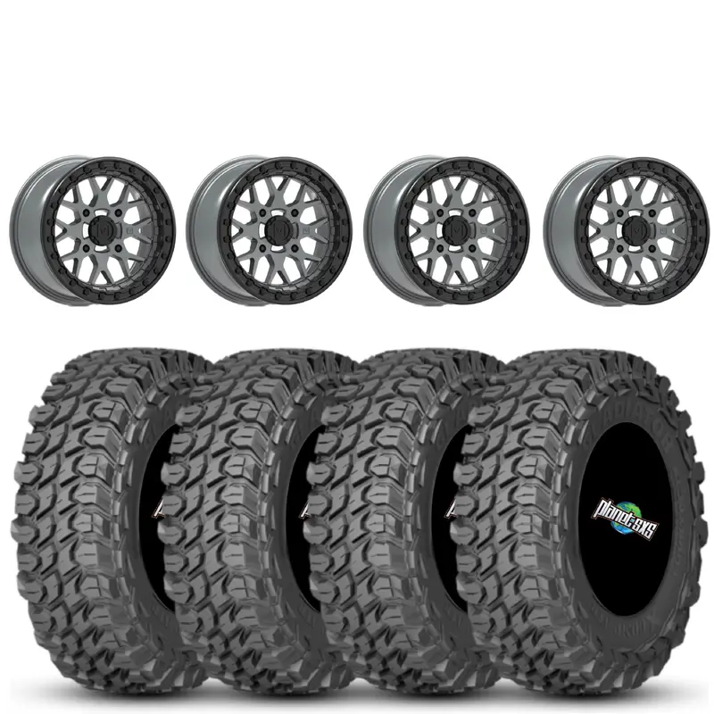 Valor V07 Beadlock 15x7 Satin Graphite 5+2 4/137 on Gladiator X Comp 10 Ply 32x10-15