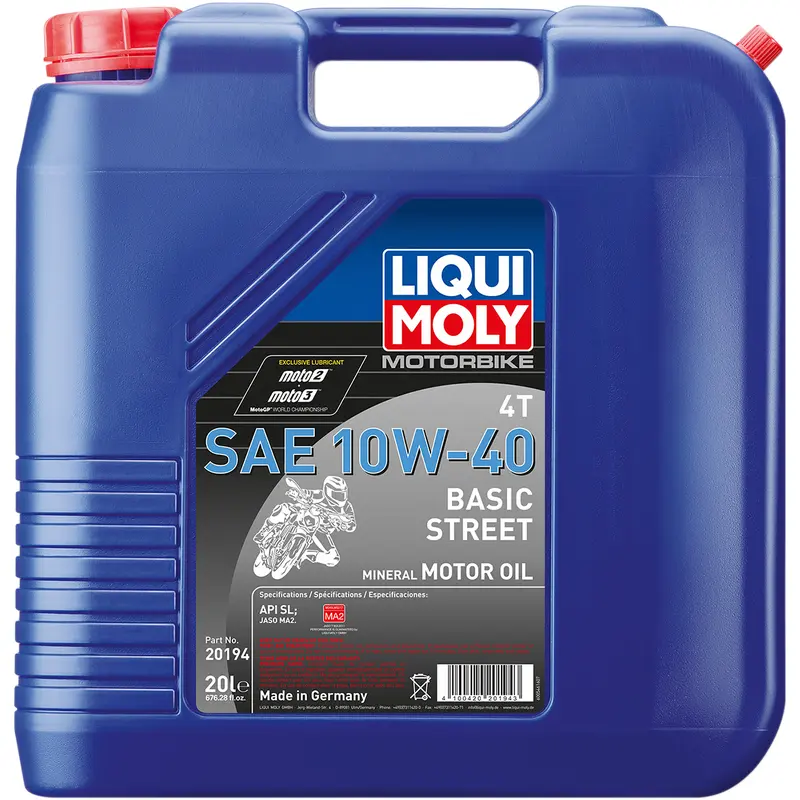LIQUI MOLY Basic Street 4T Oil - 10W-40 - 20 Liters 20194