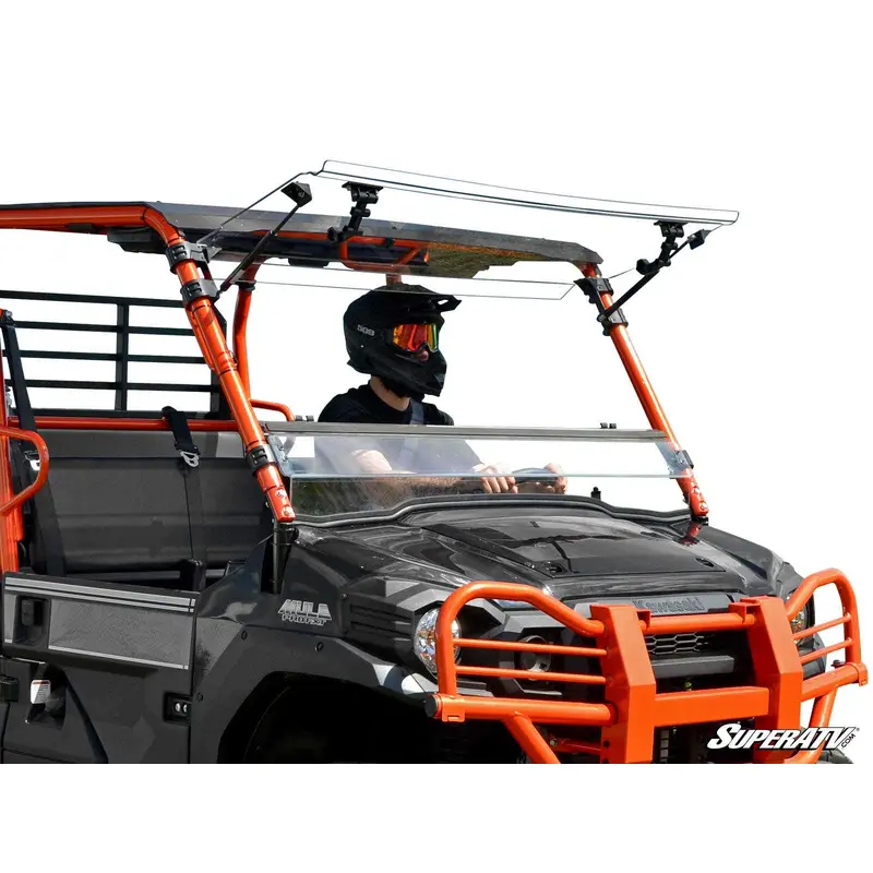 Super ATV KAWASAKI MULE PRO SCRATCH RESISTANT FLIP WINDSHIELD