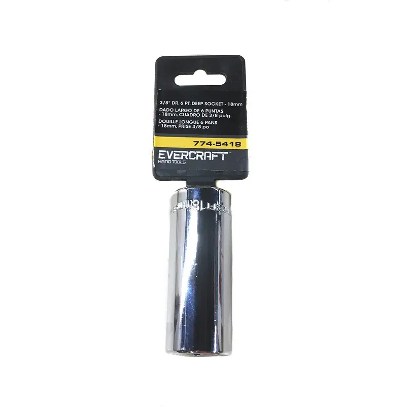18mm Deep Well 6 Point Socket - 3/8 Inch Drive - ATV - Dirt Bike - Go Kart - Scooter
