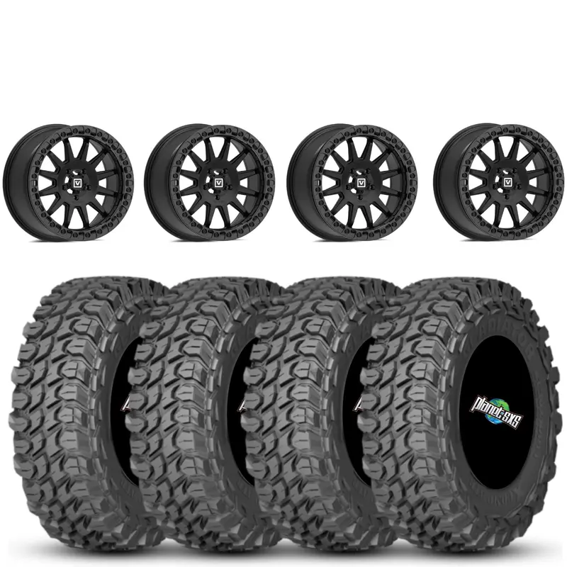 Valor V09 Beadlock 15x7 Satin Black 5+2 5/4.5 on Gladiator X Comp 10 Ply 32x10-15