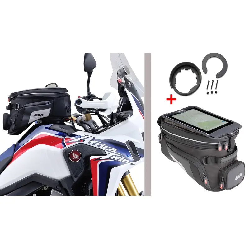 Givi XS320 Tanklock tank bag & BF25 tank ring kit for Honda CRF1000L CRF1100L