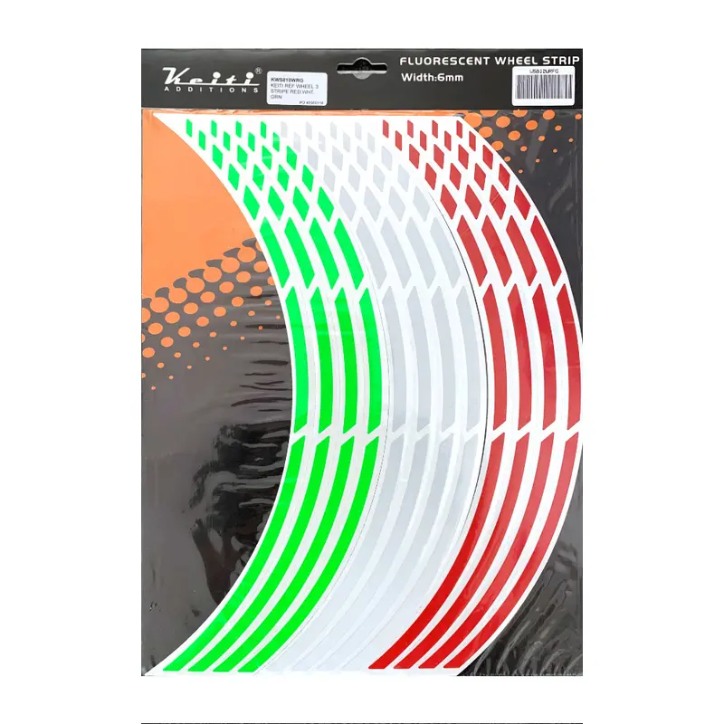 KEITI WHEEL 3 STRIPE [RED/WHITE/FLURO GREEN]