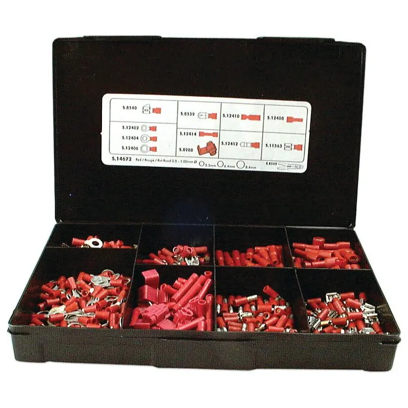 Pre Insulated Terminal Kit, Standard Grip Red (Handipak 430 pcs.) | Sparex Part No.S.14672