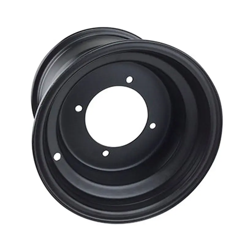 Rim 10.0 x 8.0 Inch - 4/137 - BLACK - Steel - Hammerhead, TrailMaster Go-Kart Rear
