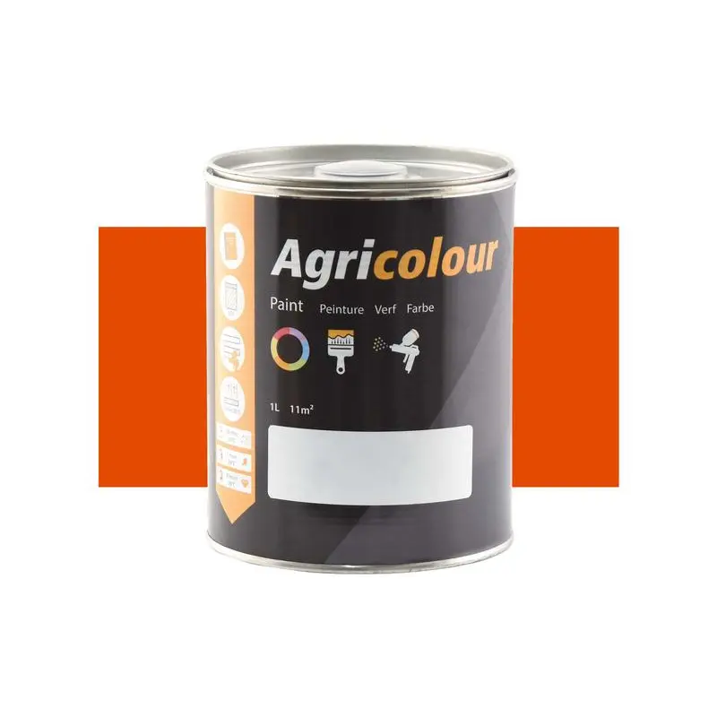 Agricolour - Orange Gloss Paint 1L Tin - Sparex Part No. S.82289