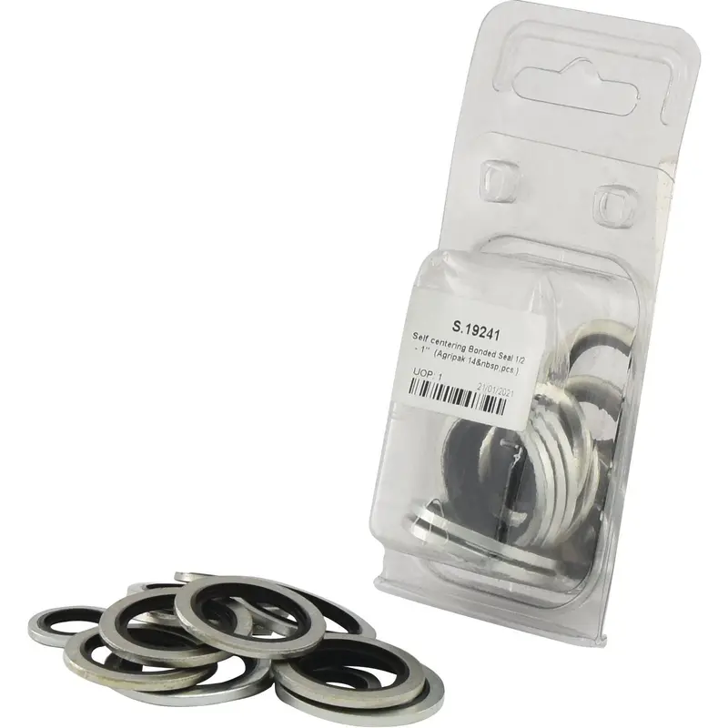 Self centering Bonded Seal 1/2 - 1'' (Agripak 14 pcs.) | Sparex Part No.S.19241