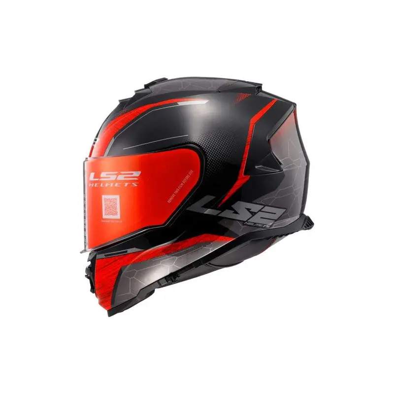 LS2 HELMETS - FF800 STORM CLASSY BLACK RED GLOSS HELMET