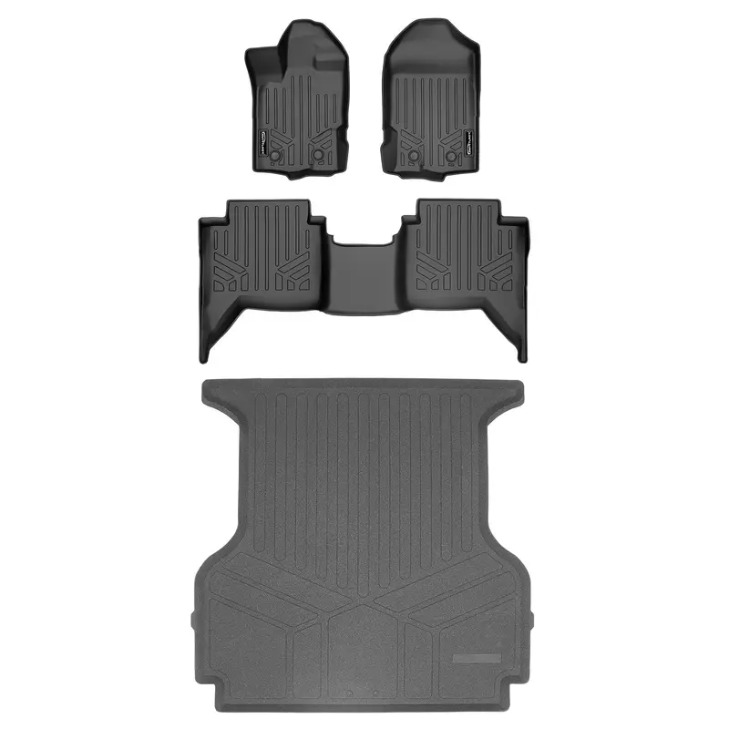 SmartCoverage Custom Fit Floor Liners For 2019-2025 Ford Ranger SuperCrew Cab
