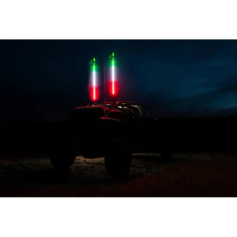 5150 Whips - Red/White/Green 4-Foot Hyper Color Whips (Singles)